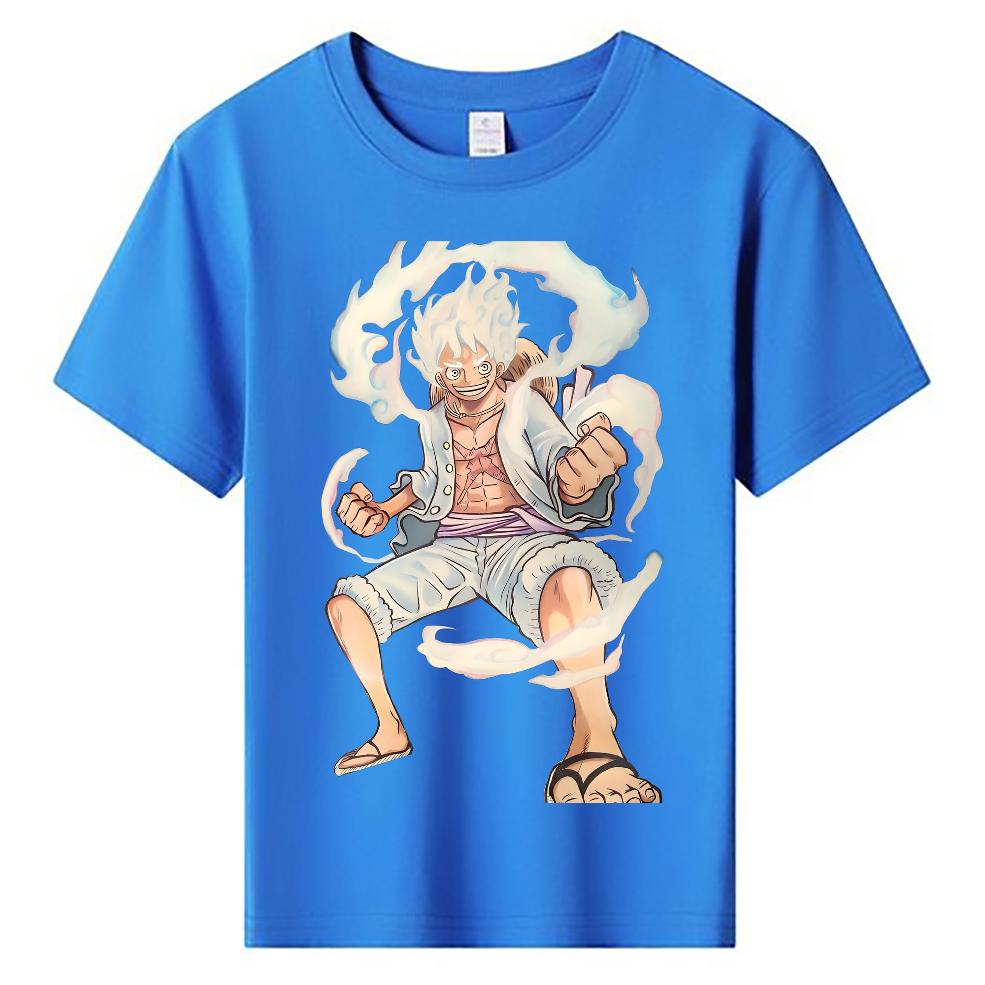 ワンピース モンキー・D・ルフィ ONE PIECE Monkey D. Luffy 綿100％キッズTシャツ（フロントプリント）